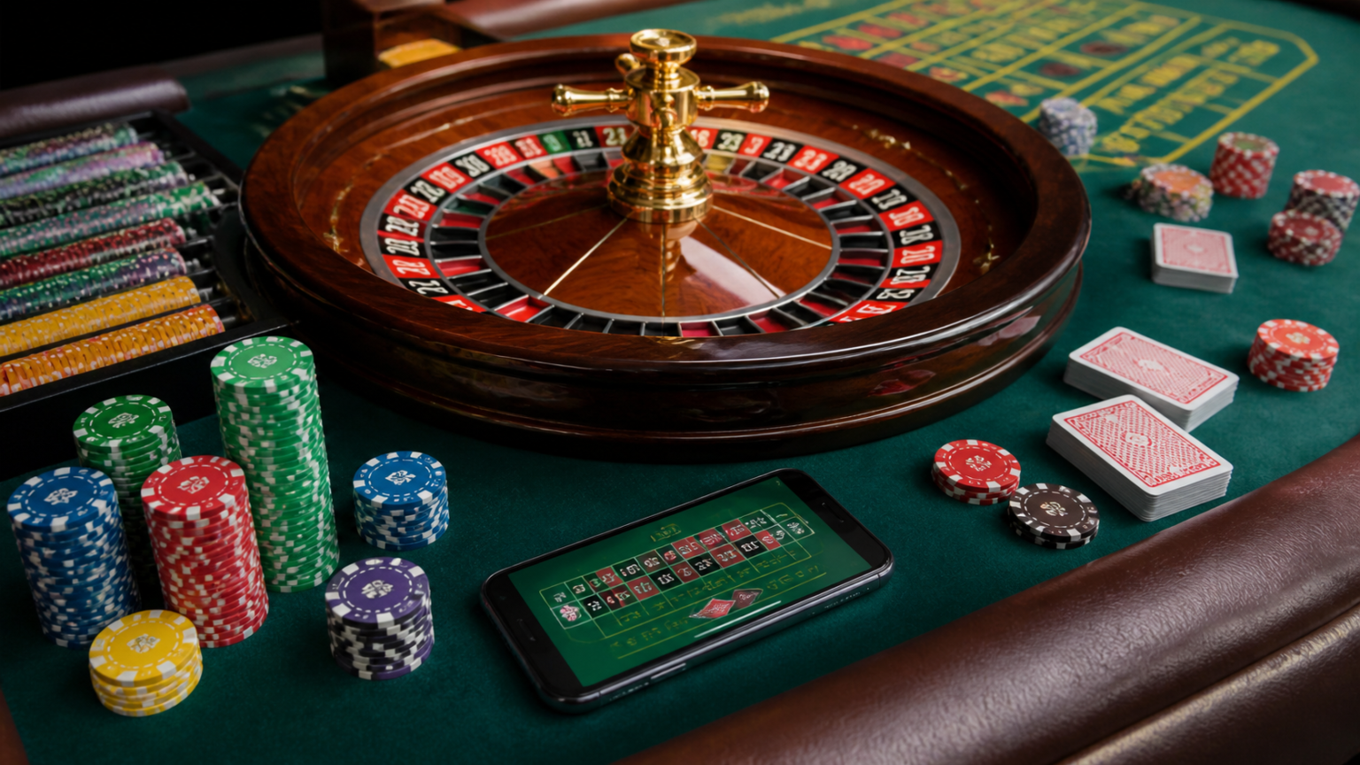 Understanding the appeal of online wagering in Singapore: online betting Singapore Casino roulette table with chips and a phone for online betting
