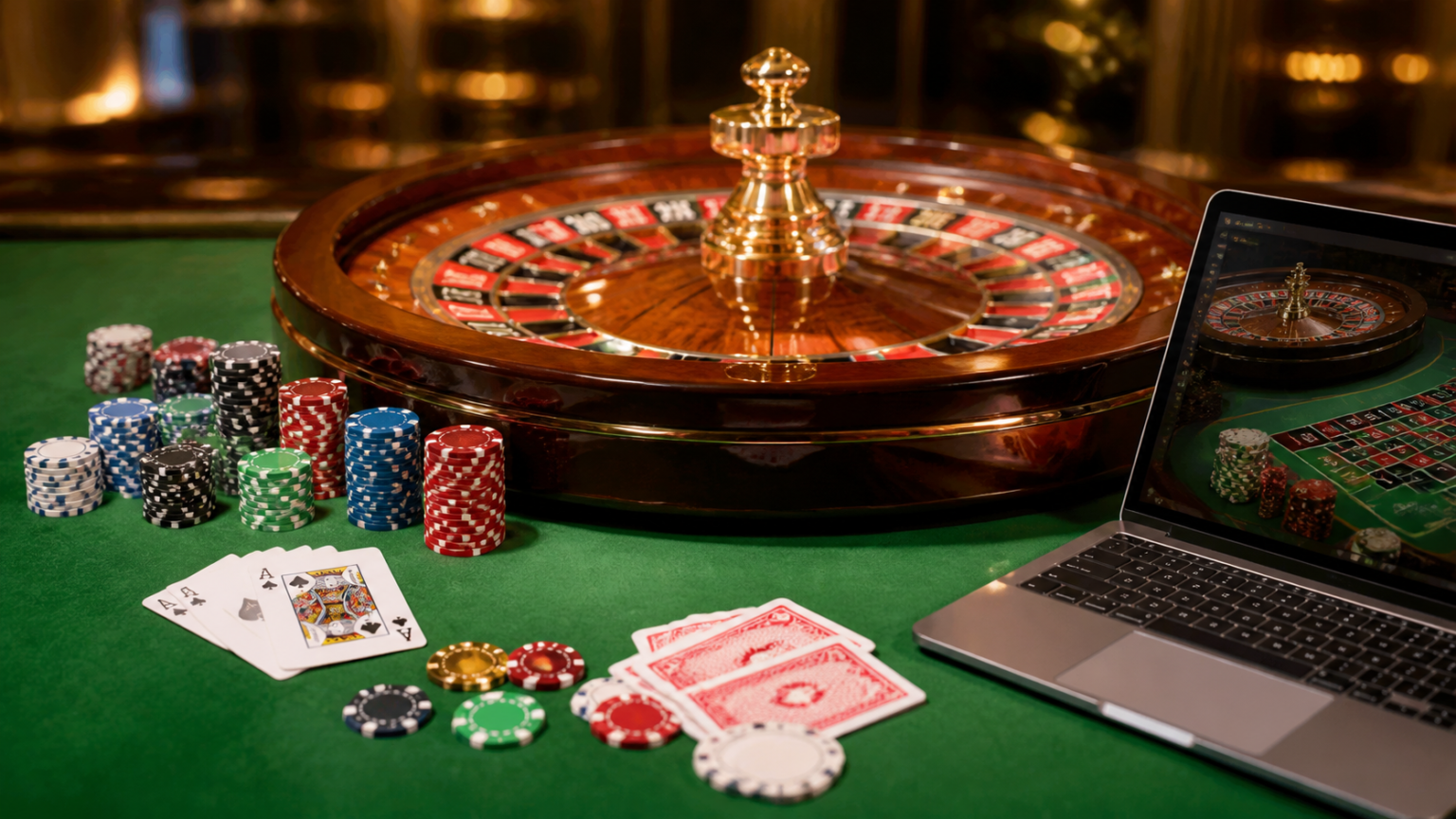 What Real-Money Play Means for Singapore Players: online casino Singapore real money Casino roulette table with chips and laptop for online casino play