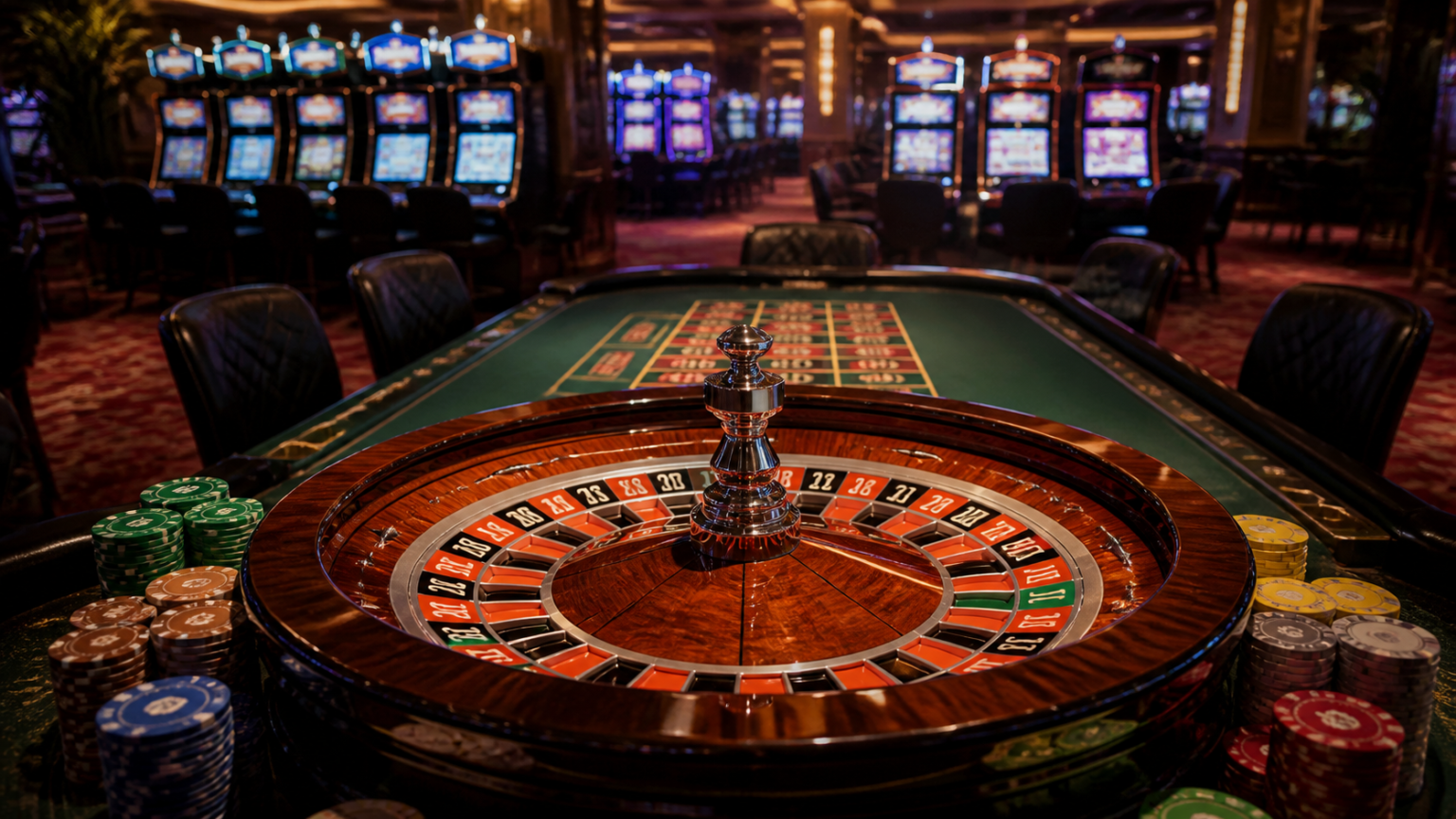 What makes an online casino worth considering: top online casinos Roulette table and slot machines in a casino